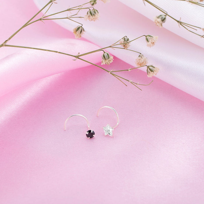 Minimal 925 Sterling Silver Nath Combo