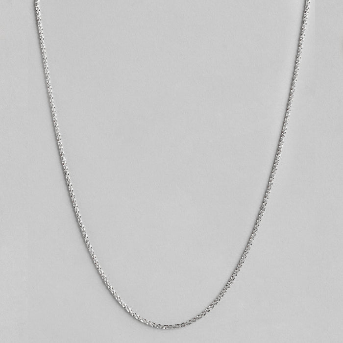 Minimal 925 Sterling Silver Rhodium Plated Chain