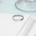 Minimal Band Rhodium Plated 925 Silver Ring for Him (Adjustable)