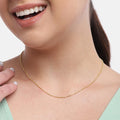 Minimal Beaded Gold Plated 925 Sterling Silver Chain