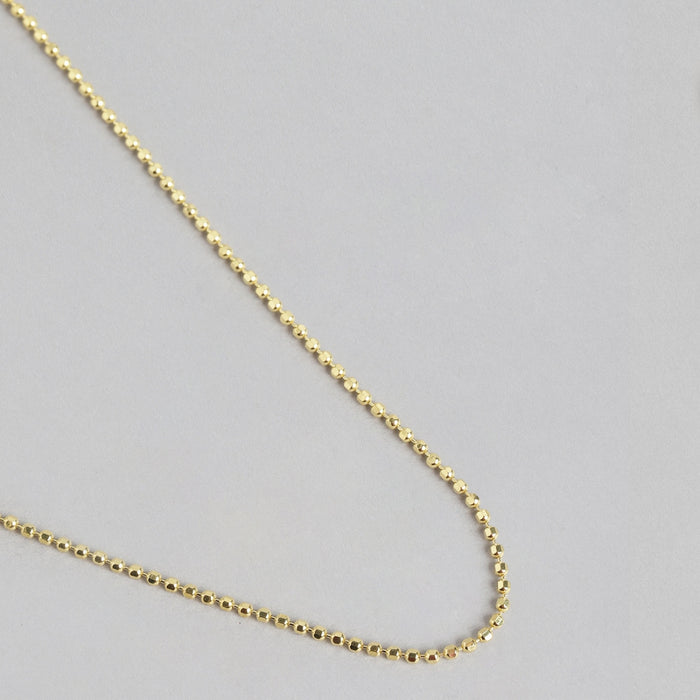 Minimal Beaded Gold Plated 925 Sterling Silver Chain