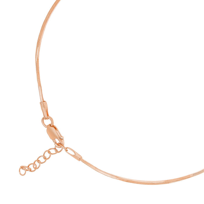 Minimal Chain Rose Gold Please 925 Silver Chain Anklet (Adjustable)