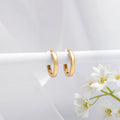 Minimal Classic Gold Plated 925 Silver Hoop Earrings
