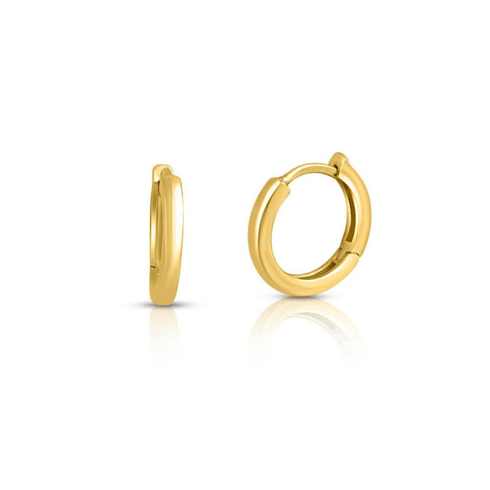 Minimal Classic Gold Plated 925 Silver Hoop Earrings