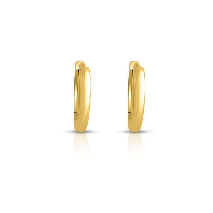 Minimal Classic Gold Plated 925 Silver Hoop Earrings