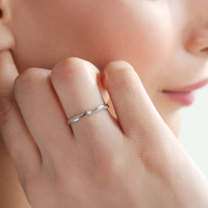 925 Sterling Silver Minimal CZ Studded 925 Sterling Silver Women Ring (Adjustable) for Women – Zavya