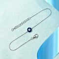 Minimal Evil Eye 925 Silver Bracelet