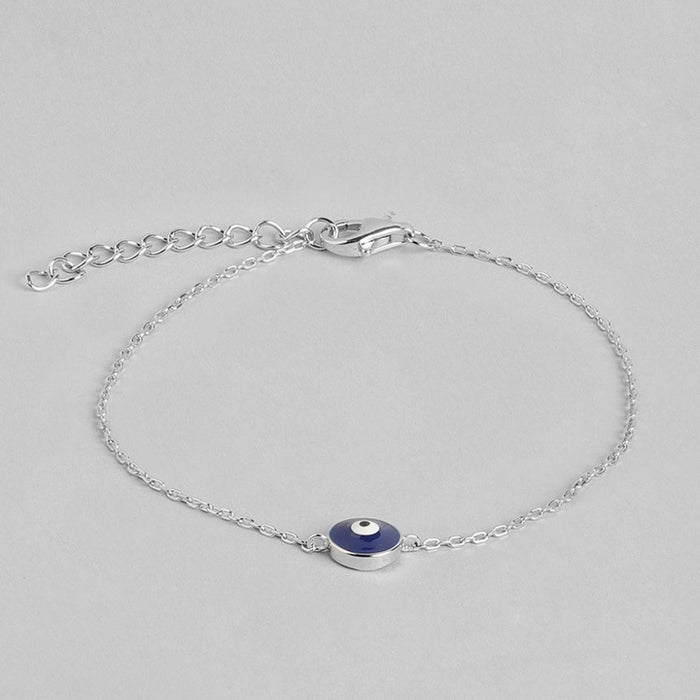 Minimal Evil Eye 925 Silver Bracelet