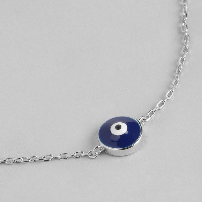 Minimal Evil Eye 925 Silver Bracelet