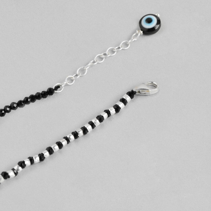 Minimal Evil Eye 925 Sterling Silver Anklet