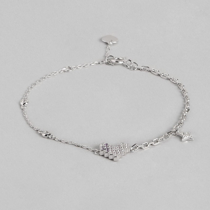 Minimal Heart 925 Silver Bracelet