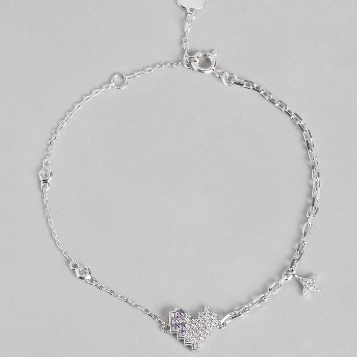 Minimal Heart 925 Silver Bracelet