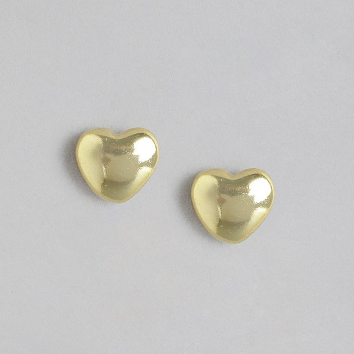 Minimal Heart Gold Plated 925 Sterling Silver Studs Earring