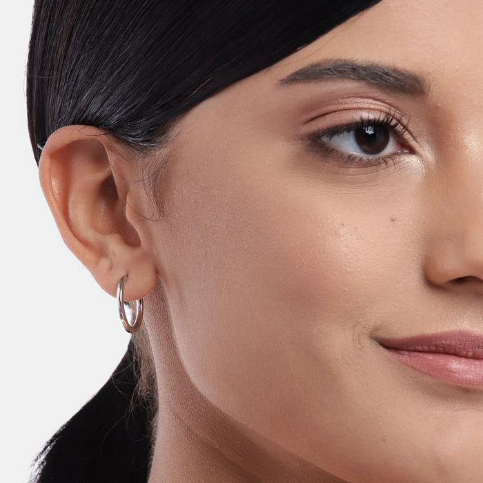 Minimal Hoop n Loop 925 Sterling Silver Earrings