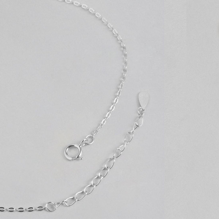 Minimal Pearl Rhodium Plated 925 Sterling Silver Jewellery Set