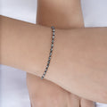 Minimal Rhodium Plated 925 Sterling Silver Bracelet