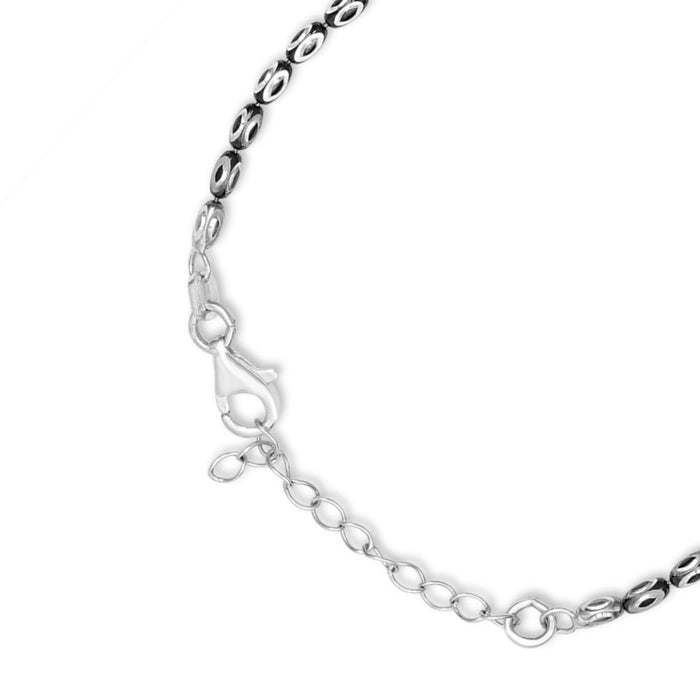 Minimal Rhodium Plated 925 Sterling Silver Bracelet