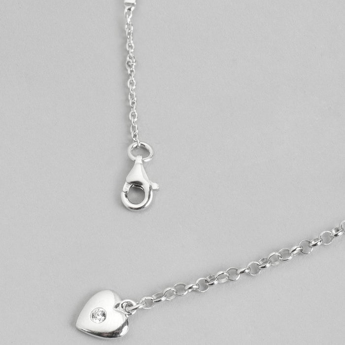 Minimal Rhodium Plated 925 Sterling Silver Bracelet