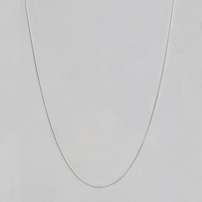 Minimal Rhodium Plated 925 Sterling Silver Rope Chain