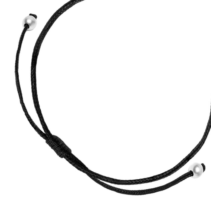 Minimal Rhodium Plated 925 Sterling Silver Thread Anklet