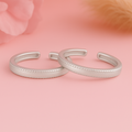 Minimal Rhodium Plated 925 Sterling Silver Toe Ring