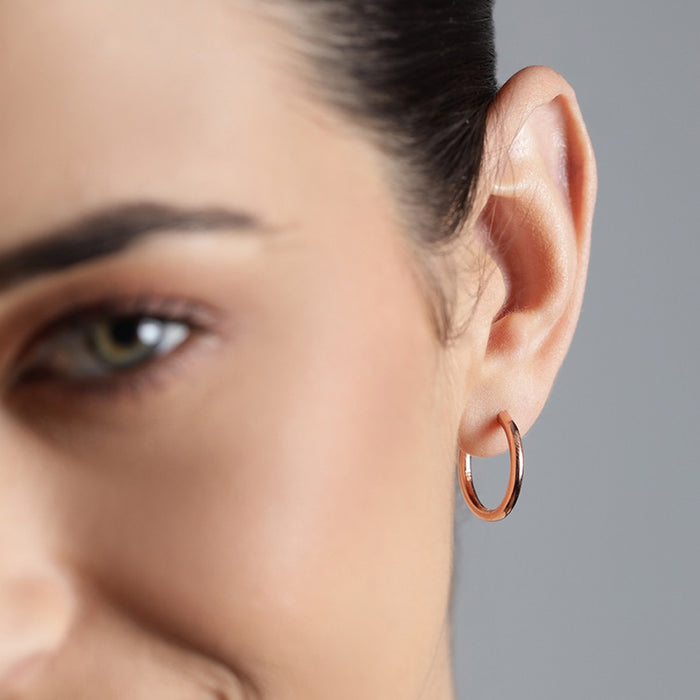 Minimal Rose Gold 925 Sterling Silver Earrings