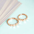 Minimal Rose Gold Plated 925 Sterling Silver Couple Ring Band (Adjustable)