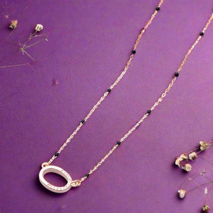 Minimal Rose Gold Plated 925 Sterling Silver Mangalsutra