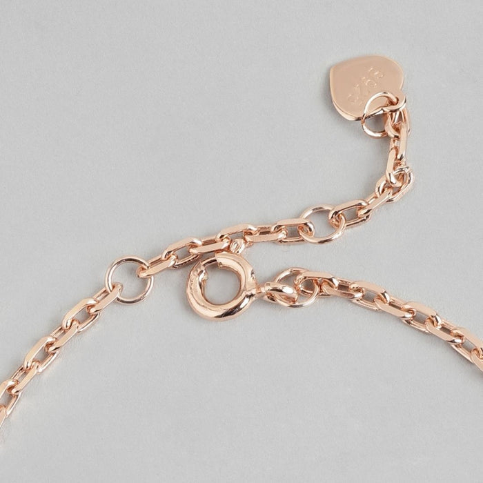 Minimal Star Cubic Zirconia 925 Silver Bracelet in Rose Gold