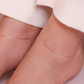 925 Sterling Silver Minimal Triple Tone Figaro Chain 925 Sterling Silver Anklet for Women – Zavya