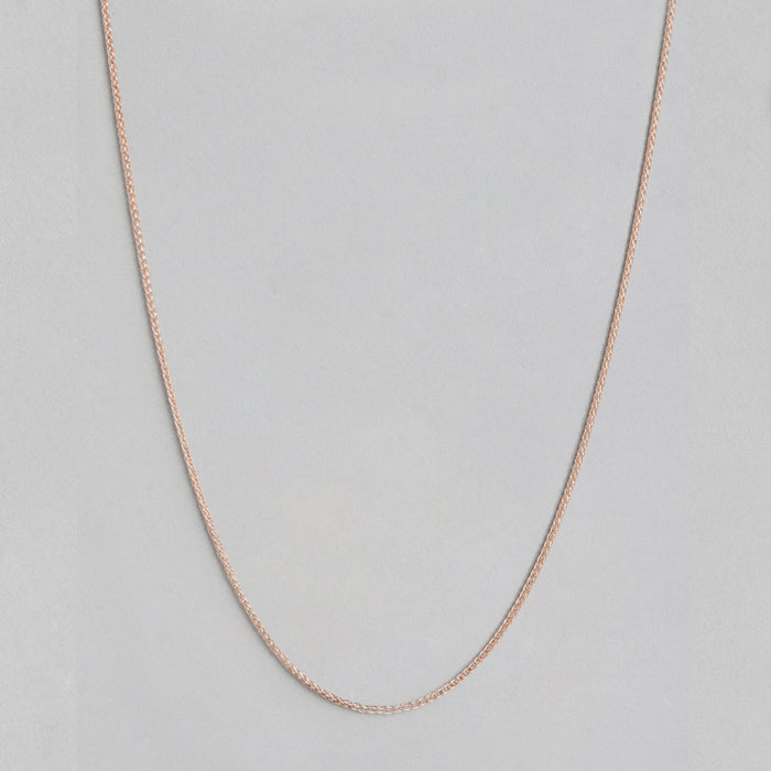 Minimal Weave Rose Gold Plated 925 Silver Chain