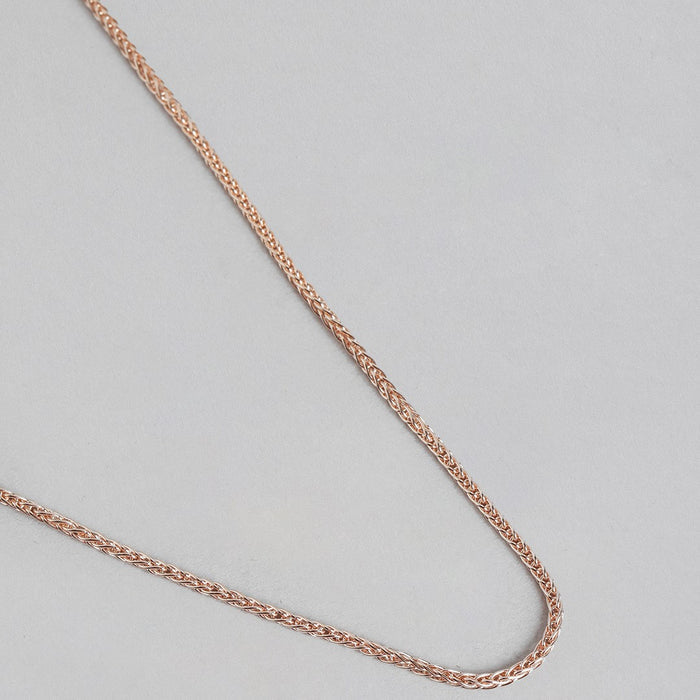 Minimal Weave Rose Gold Plated 925 Silver Chain