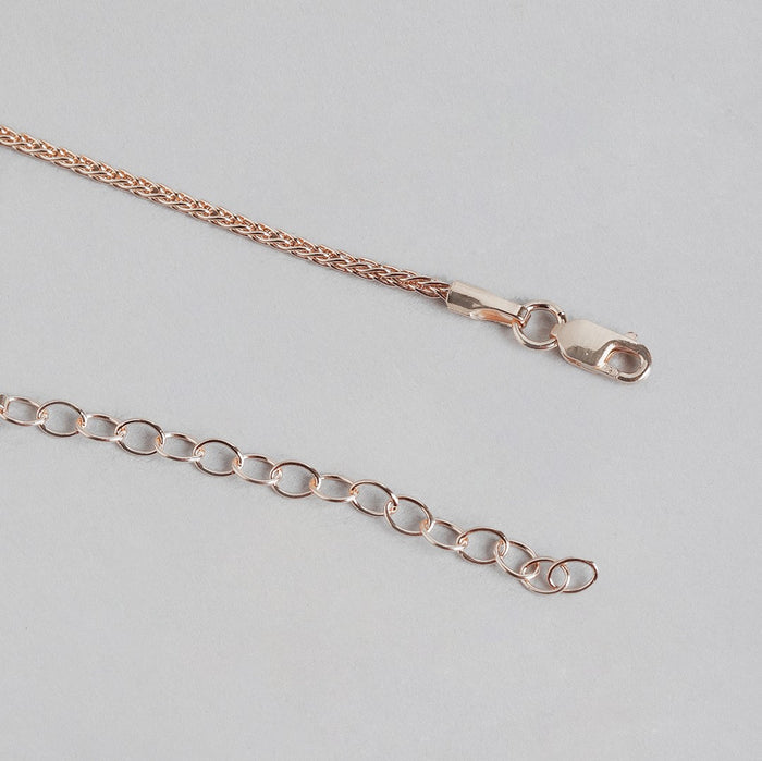 Minimal Weave Rose Gold Plated 925 Silver Chain