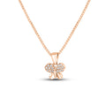 Minimalist Butterfly Rose Gold Plated 925 Sterling Silver Pendants