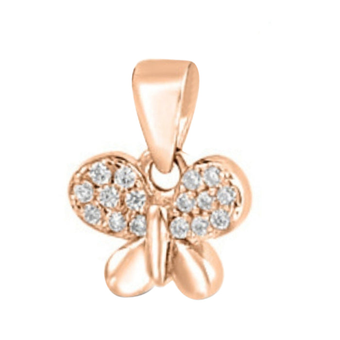 Minimalist Butterfly Rose Gold Plated 925 Sterling Silver Pendants
