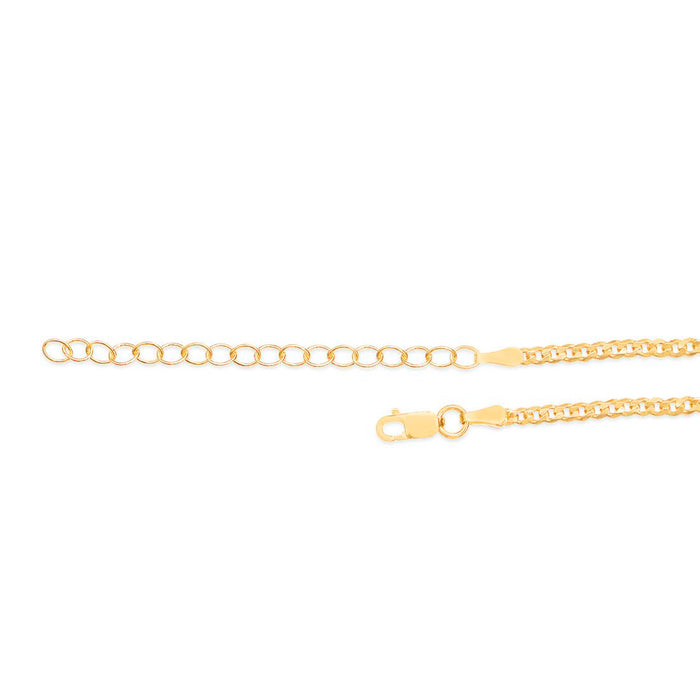Minimalist Curb Chain Gold Plated 925 Silver Womens Bracelet