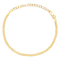 Minimalist Gold-Plated 925 Sterling Silver Women's Curb Chain Bracelet