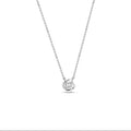 Minimalist Rose Rhodium Plated 925 Sterling Silver Necklace