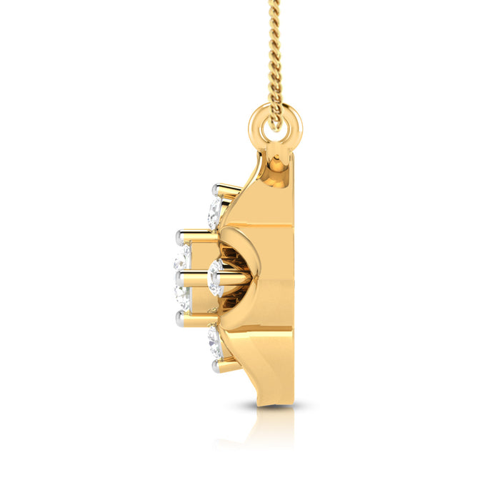 Minimalist Sparkle Lab-Grown Diamond Circle Pendant without Chain