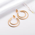 Modern Glamour Gold-Plated 925 Sterling Silver Hoop Earring