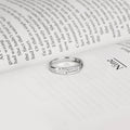 Modern Love Mens 925 Sterling Silver Ring for Him (Adjustable)