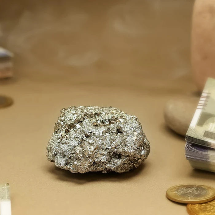 Money Magnet Duo: Raw Pyrite Prosperity Stone & Wealth Attraction Anklet - view 2