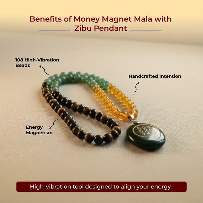 Money Magnet Mala with Zibu Pendant - view 2