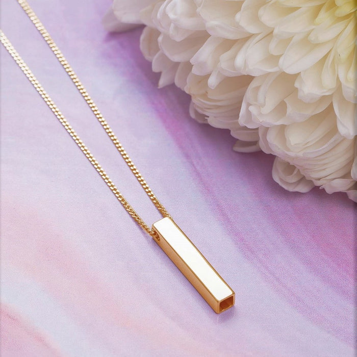 Monolith Gold Plated 925 Sterling Silver Curb Chain Necklace