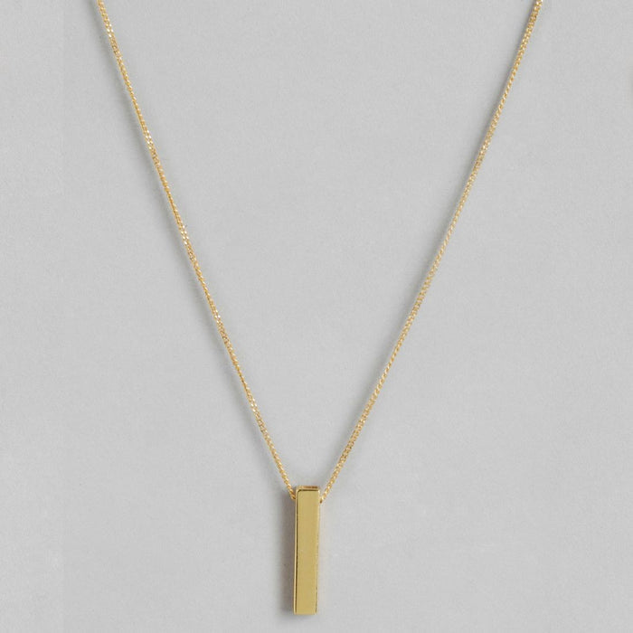Monolith Gold Plated 925 Sterling Silver Curb Chain Necklace