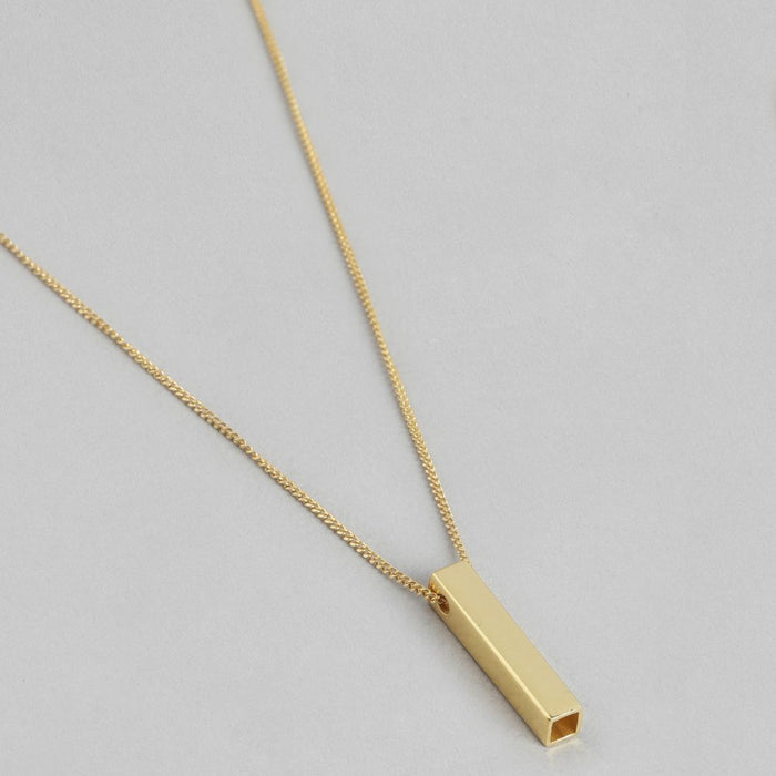 Monolith Gold Plated 925 Sterling Silver Curb Chain Necklace