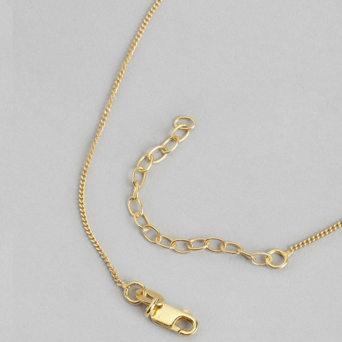 Monolith Gold Plated 925 Sterling Silver Curb Chain Necklace