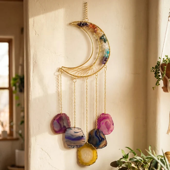 Moon 7 Chakra Agate Dream Catcher