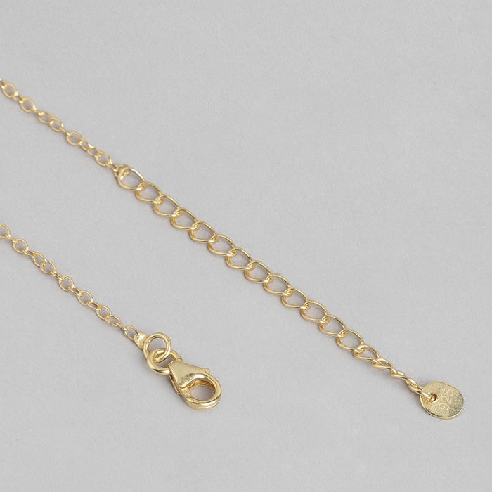 Moon n Stars CZ Necklace in 925 Sterling Silver Gold Plating