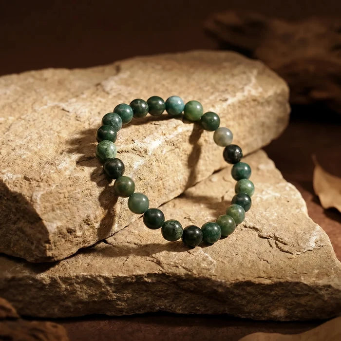 Moss Agate Stone Bracelet
